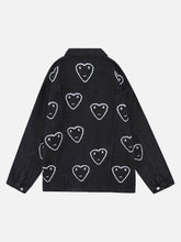 High Street Love – Lockere Jeansjacke mit Volldruck